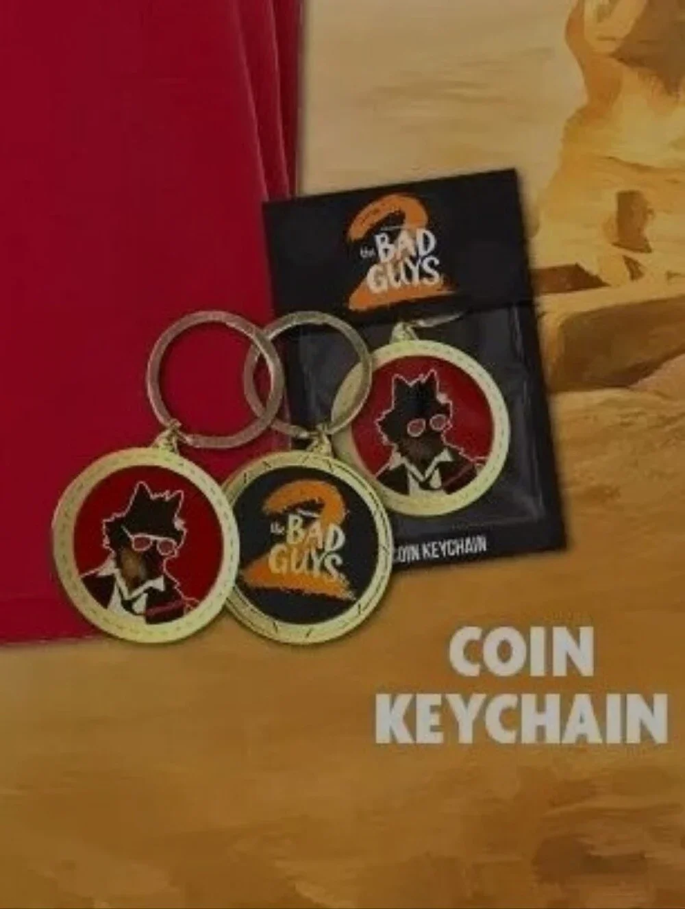The Bad Guys 2 Coin Keychain